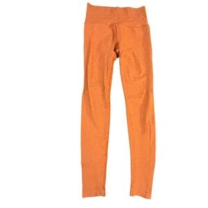 Alphalete Womens Leggings Workout Gym Orange Compression Sz. s